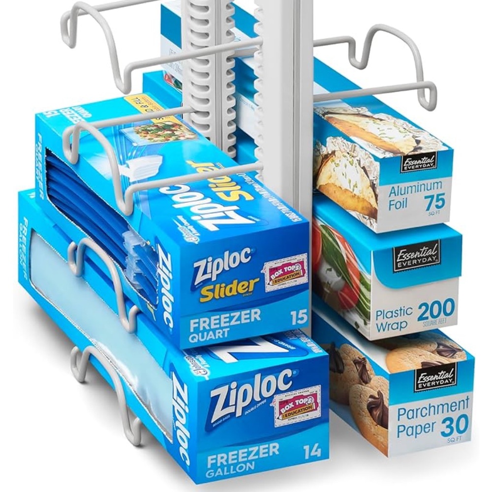 YouCopia WrapStand, Adjustable Kitchen Wrap, Foil and Bag Box Organizer. Storage